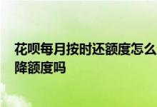 花呗每月按时还额度怎么还下降了? 花呗每个月按时还款会降额度吗