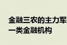 金融三农的主力军是哪一类 三农主力军是哪一类金融机构