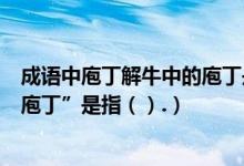 成语中庖丁解牛中的庖丁是指（成语中“庖丁解牛”中的“庖丁”是指（）.）
