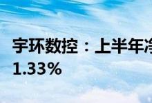 宇环数控：上半年净利润4672万元同比增长11.33%