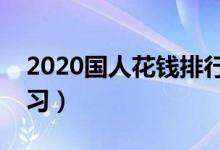 2020国人花钱排行榜（这些城市的人最爱学习）
