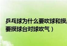 乒乓球为什么要吹球和摸桌子（乒乓球比赛中为什么运动员要摸球台对球吹气）