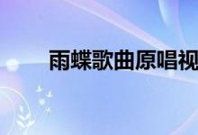雨蝶歌曲原唱视频（雨蝶歌词全文）