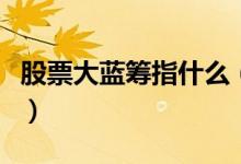 股票大蓝筹指什么（股票中的大蓝筹什么意思）
