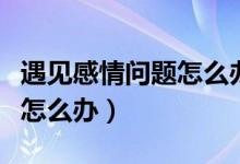 遇见感情问题怎么办（我遇到了感情问题应该怎么办）