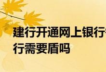 建行开通网上银行需要网银盾吗 建行网上银行需要盾吗
