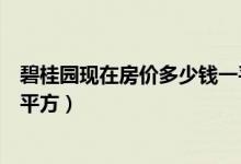 碧桂园现在房价多少钱一平方（碧桂园房子均价多少钱一个平方）