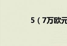 5（7万欧元是多少人民币）