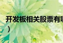 开发板相关股票有哪些（开发板股票股价查询）