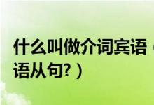 什么叫做介词宾语（什么是介词宾语和介词宾语从句?）