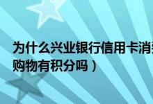 为什么兴业银行信用卡消费没有积分（兴业银行信用卡网上购物有积分吗）