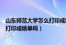 山东师范大学怎么打印成绩单（登录山东师范大学网页可以打印成绩单吗）