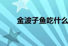 金波子鱼吃什么（金波子鱼怎么养）