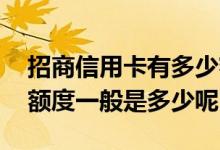 招商信用卡有多少额度 请问招商国际信用卡额度一般是多少呢