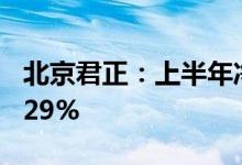 北京君正：上半年净利同比预增36.88%–51.29%