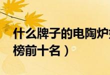 什么牌子的电陶炉好（2021电陶炉品牌排行榜前十名）