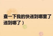 查一下我的快递到哪里了（75329193054629查一下我的快递到哪了）