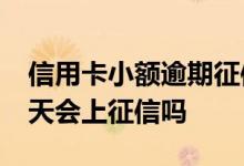 信用卡小额逾期征信怎么处理 信用卡逾期15天会上征信吗
