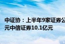 中证协：上半年9家证券公司创设信用保护工具规模33.69亿元中信证券10.1亿元