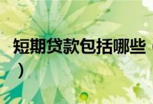 短期贷款包括哪些（上海短期贷款有哪些种类）