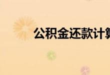 公积金还款计算器（公积金还款）