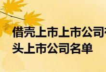 借壳上市上市公司有哪些2021年借壳上市龙头上市公司名单