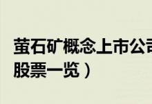 萤石矿概念上市公司有哪些（萤石矿上市公司股票一览）