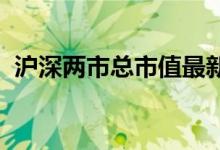 沪深两市总市值最新 沪深总市值多少 2021
