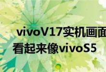 vivoV17实机画面曝光后置钻石四摄水滴屏看起来像vivoS5 