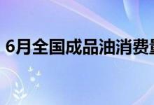 6月全国成品油消费量3245万吨同比下降7%