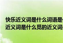 快乐近义词是什么词语是什么（非常的近义词是什么快乐的近义词是什么觅的近义词是什么）
