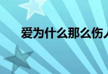 爱为什么那么伤人（爱为什么那么累）