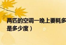 两匹的空调一晚上要耗多少电（2匹的空调一晚上耗电大约是多少度）