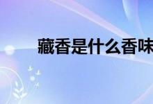 藏香是什么香味（“藏香”是什么）