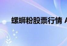 螺蛳粉股票行情 A股哪只股票卖螺蛳粉