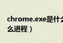 chrome.exe是什么程序（chrome.exe是什么进程）