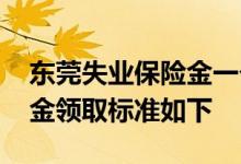 东莞失业保险金一个月能领多少钱 失业保险金领取标准如下 