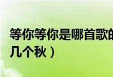 等你等你是哪首歌的歌词（求歌词：等你等过几个秋）