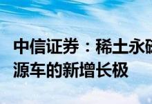 中信证券：稀土永磁行业有望迎来不亚于新能源车的新增长极