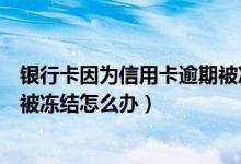 银行卡因为信用卡逾期被冻结怎么办（花旗银行信用卡逾期被冻结怎么办）