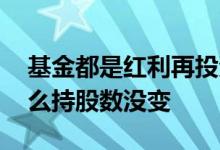 基金都是红利再投资吗 基金红利再投资为什么持股数没变