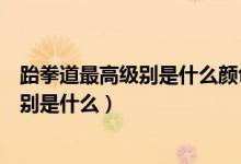 跆拳道最高级别是什么颜色的腰带（跆拳道带的颜色级别分别是什么）