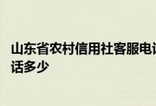 山东省农村信用社客服电话95533 山东省农村信用社客服电话多少