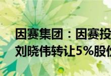 因赛集团：因赛投资拟以17.41元/股价格向刘晓伟转让5%股份