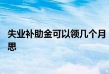 失业补助金可以领几个月 失业补助金超过申请时限是什么意思 