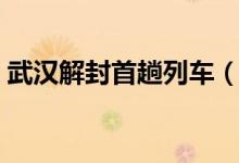武汉解封首趟列车（今日部分车票均已卖光）