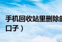 手机回收站里删除的东西怎么恢复（手机回收口子）
