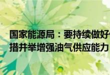 国家能源局：要持续做好保供稳价工作加大勘探开发力度多措并举增强油气供应能力