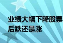 业绩大幅下降股票会涨吗 业绩好的股票解禁后跌还是涨