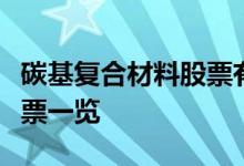 碳基复合材料股票有哪些碳基复合材料概念股票一览